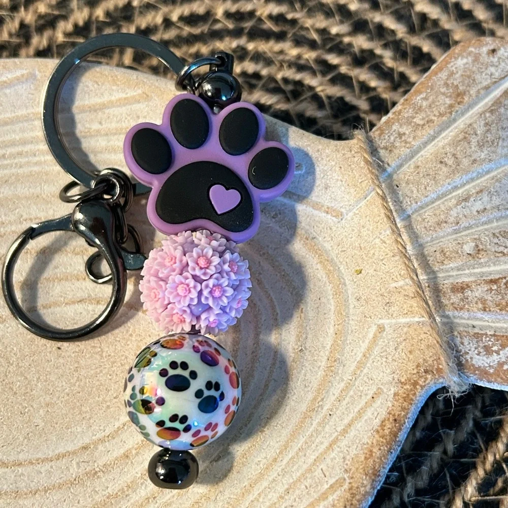 Dog Paw Keychain